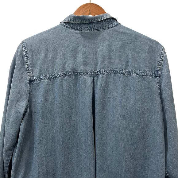 Lucky Brand Chambray Denim Button Down Shirt Size XL Western Classic - Picture 7 of 9